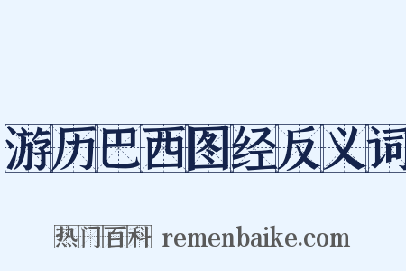 游历巴西图经反义词是什么意思的图片
